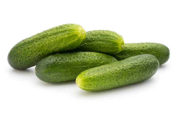 Premium Photo | Eco cucumber on white