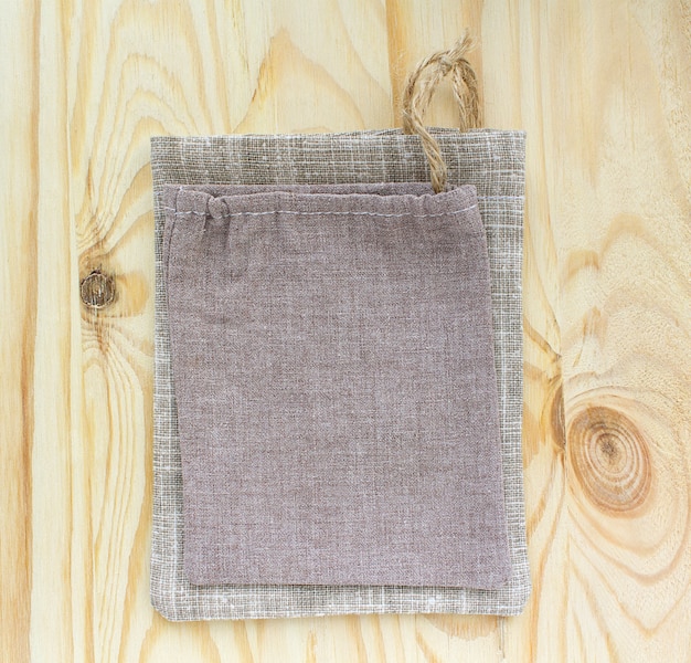 Download Eco natural cotton small sack bags, made of linen, mockup ...