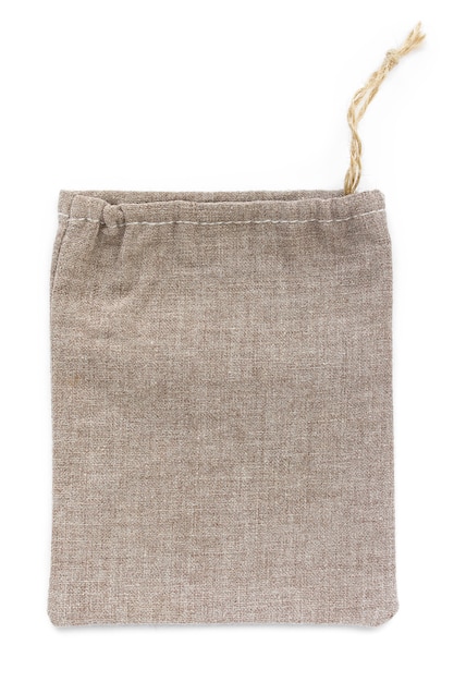 Download Eco natural cotton small sack bags, made of linen, mockup | Premium Photo