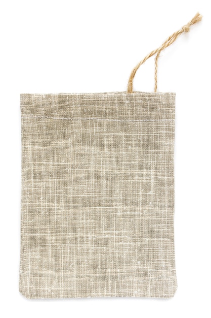 Eco natural cotton small sack bags, made of linen, mockup ...