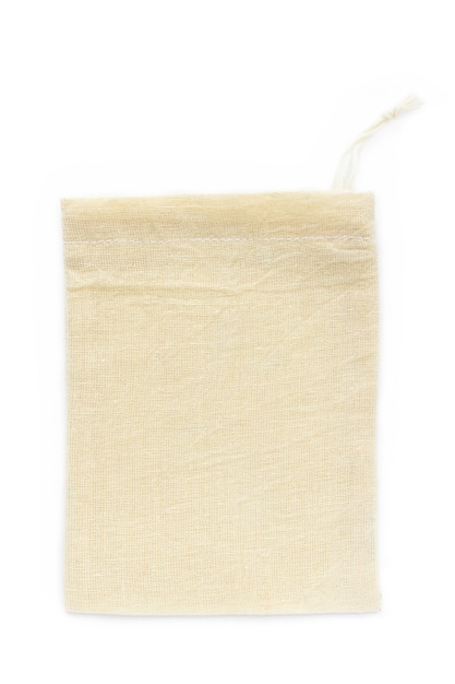 Download Eco natural cotton small sack bags, made of linen, mockup | Premium Photo
