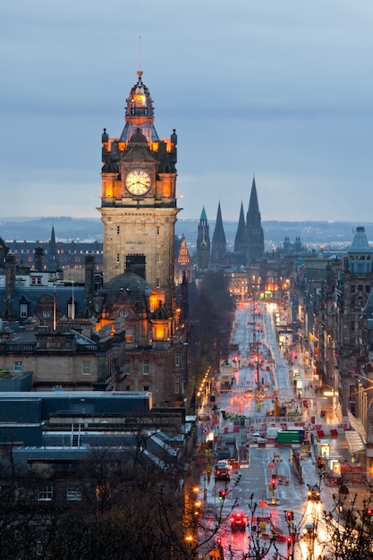 Premium Photo | Edinburgh clock tower scotland dusk