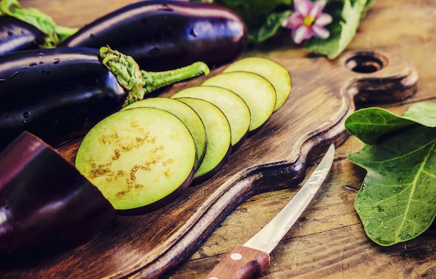Premium Photo | Eggplant nature. food and drink. selective focus.