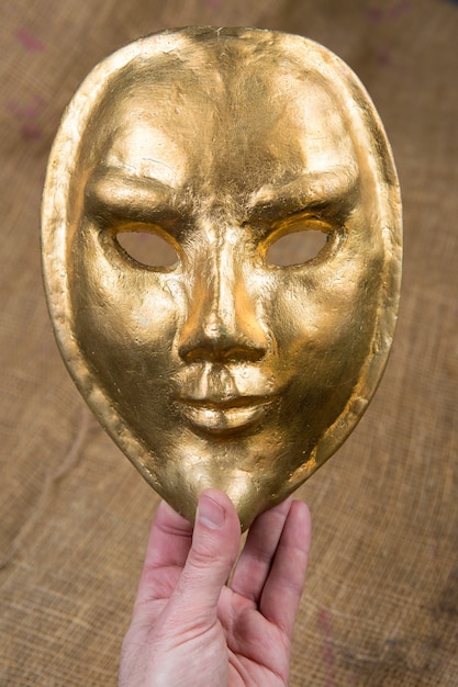 Premium Photo  Egyptian golden mask, venetian carnival mask