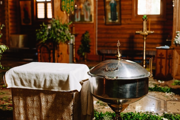 premium-photo-elements-of-baptism-in-the-church