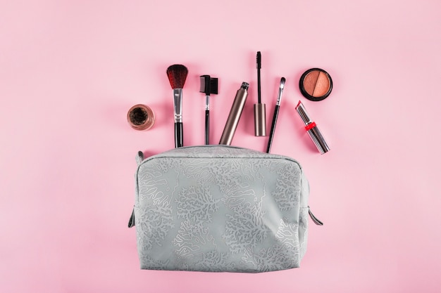 Download Download Cosmetic Bag Mockup Front View Background ...