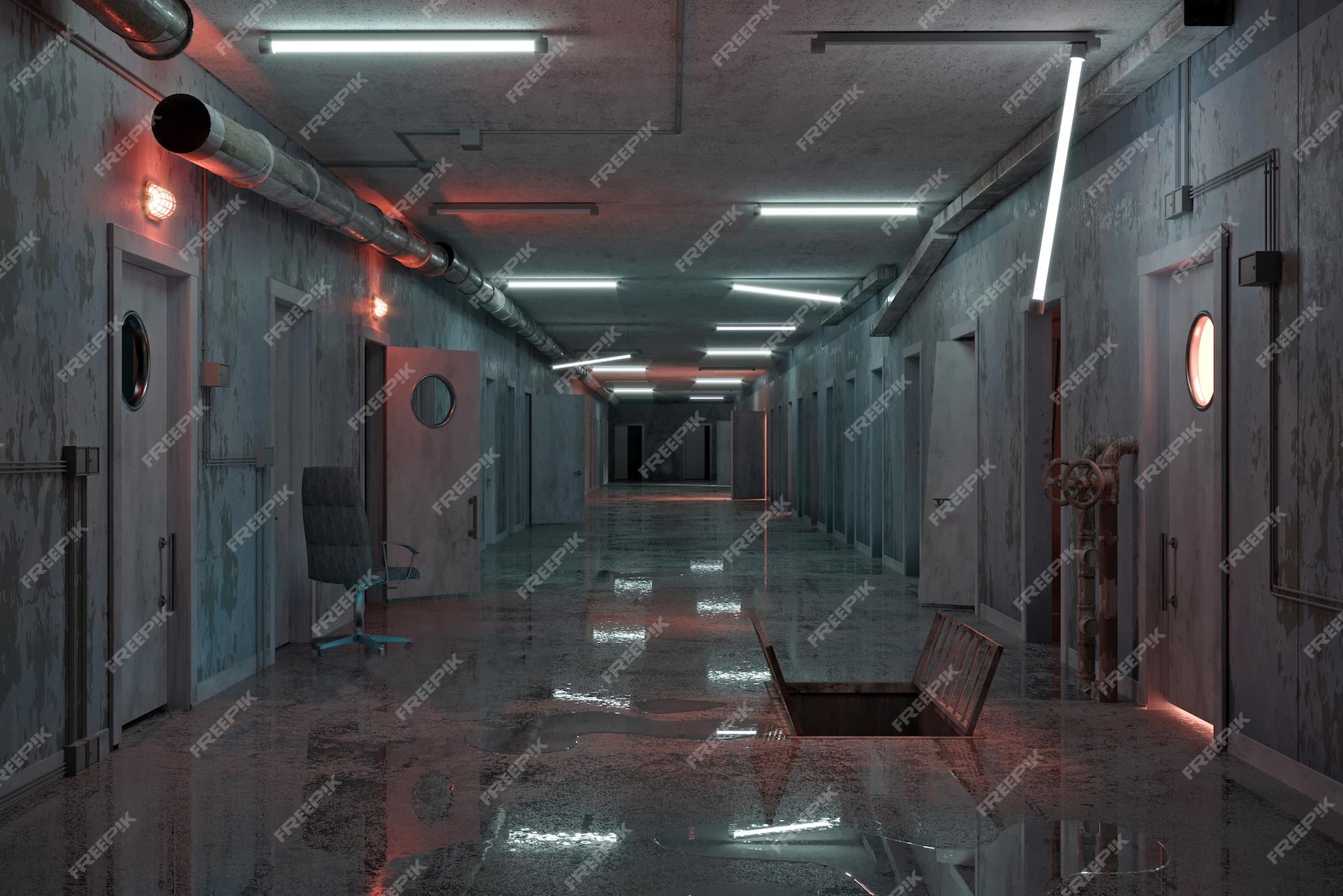 Premium Photo Emergency Bunker Corridor Of The Secret Laboratory premium-photo-emergency-bunker-corridor-of-the-secret-laboratory