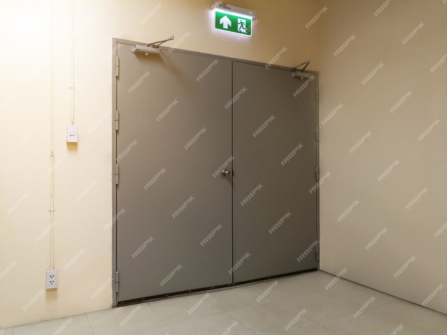 Premium Photo | Emergency exit door on building