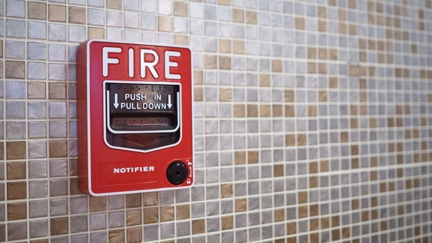 Premium Photo | Emergency Of Fire Alarm Or Alert Or Bell Warning ...