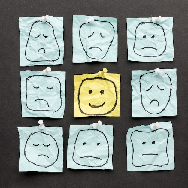 Free Photo Emoji Drawings On Paper