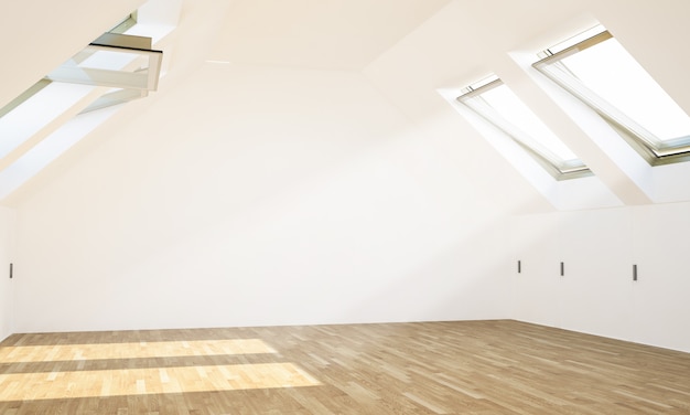 Premium Photo | Empty attic room