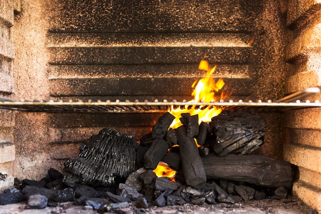 charcoal briquettes fire pit