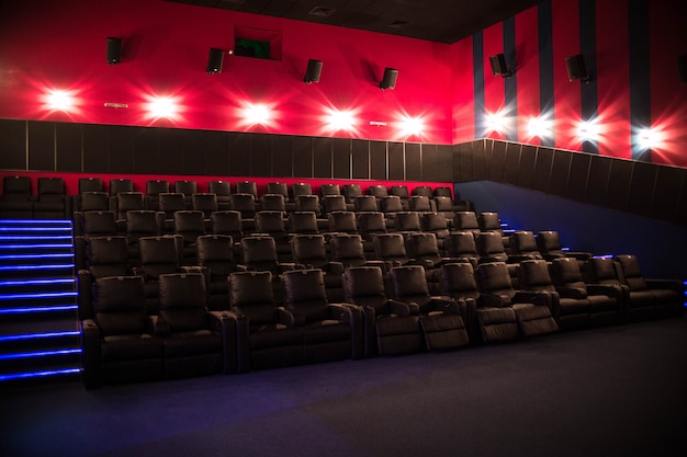 Premium Photo | Empty cinema with soft chairs premiere film