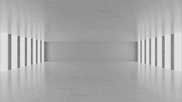 Premium Photo | Empty gray concrete room