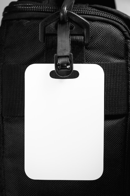 Premium Photo | Empty Luggage Tag With Travel Bag Blank Card For Design