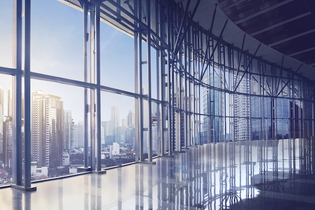 Premium Photo | Empty office room on modern building