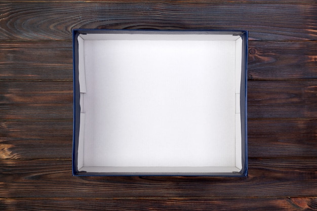 Download Empty opened white cardboard box for mock up on dark ...