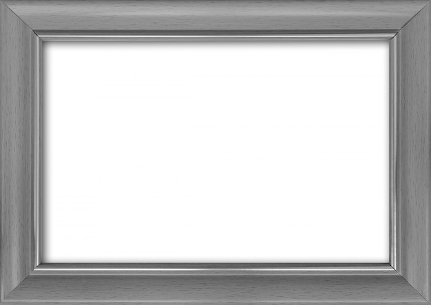 Empty picture frame with a free place inside, isolated on white Premium Photo
