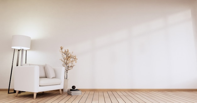 Premium Photo | Empty room - white wall on wood floor interior and ...