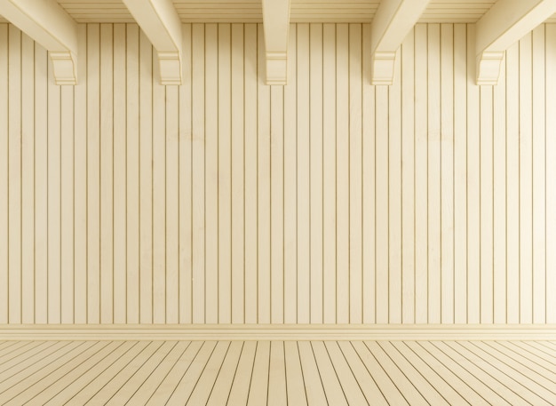 Premium Photo | Empty room with light wood