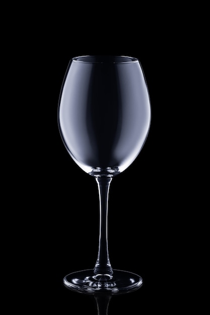 Premium Photo | Empty wine glass isolated on black