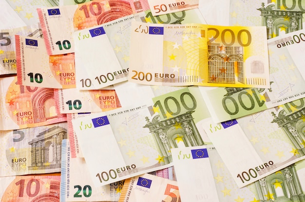 Euro money of different denominations 3 | Premium Photo