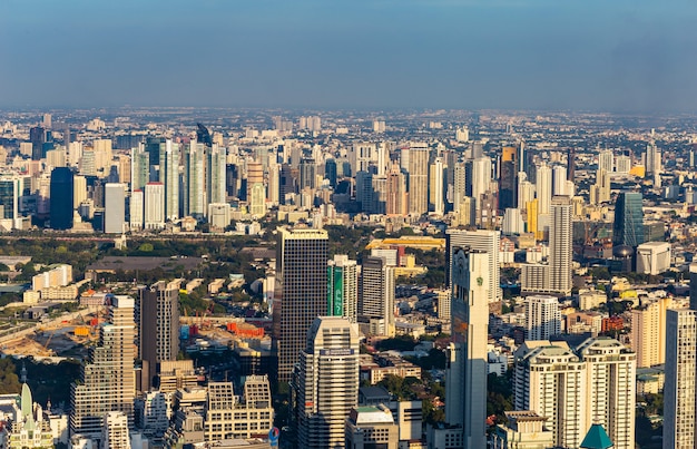 Premium Photo | The evening and night lights of bangkok when viewed ...