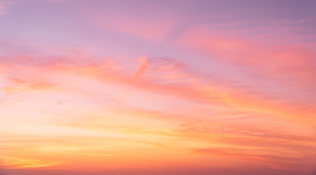 Premium Photo Evening Sky Sunset Background Pink And Orange Yellow Sunlight Clouds