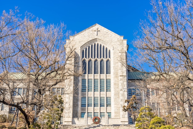 Ewha Womans University In Winter Seoul South Korea Premium Photo