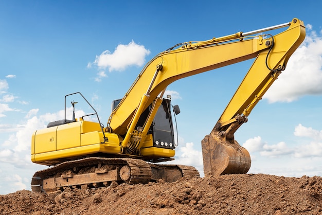 Excavator on ground Photo | Premium Download