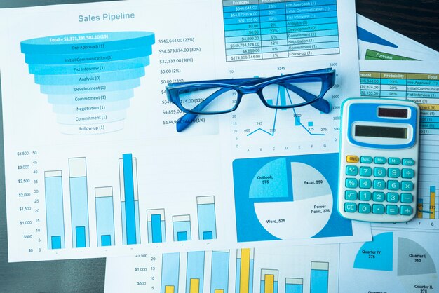 Premium Photo | Excel graph with spreadsheet document showing