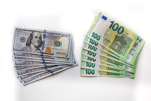 Premium Photo Exchange Of Dollars For Euros Trade Between The Eu And premium-photo-exchange-of-dollars-for-euros-trade-between-the-eu-and