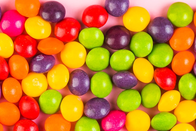 Free Photo | Extreme close-up of colorful candies