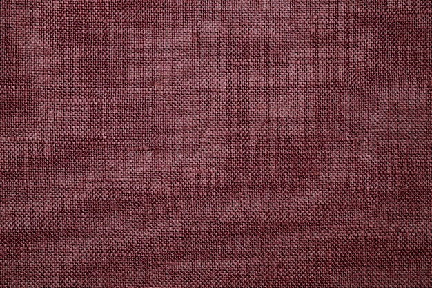 Premium Photo | Fabric closeup. dark red linen texture background