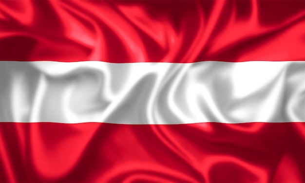 オーストリアの国旗の布の質感 プレミアム写真