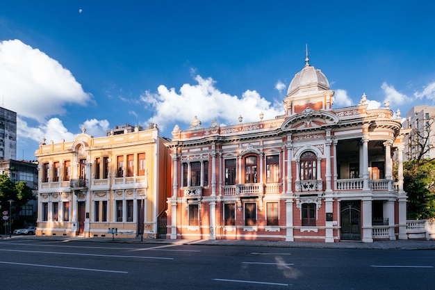 Free Photo | Facade of the beautiful ancient brazilian buildings under ...