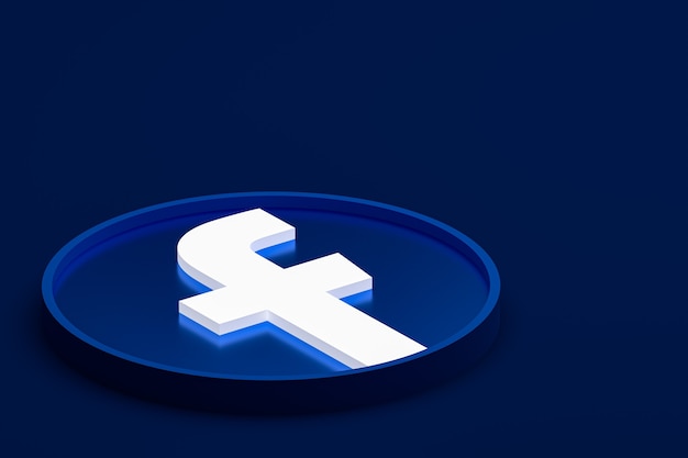 Premium Photo | Facebook logo 3d icon rendering