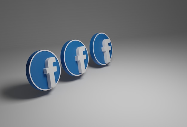 Premium Photo Facebook Logo In White And Blue Isolated In Background All In 3d