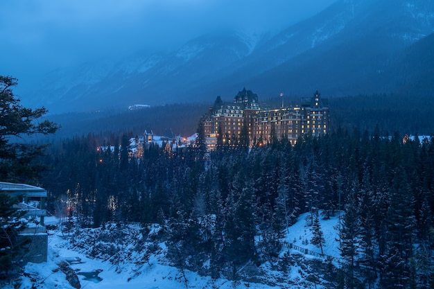 Premium Photo Fairmont Banff Springs Hotel In The Winter Banff National Park Alberta Canada