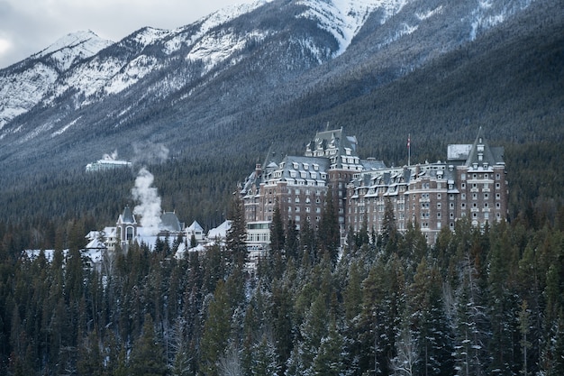 Premium Photo Fairmont Banff Springs Hotel In The Winter Banff National Park Alberta Canada