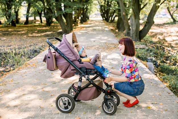 Stroller , happy family — Stock Vector © irkast #113708110