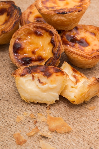 portuguese egg tart with frozen puff pastry
