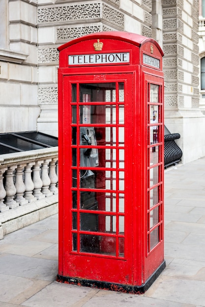 有名な赤い電話ボックス ロンドン 特別な写真処理 無料の写真