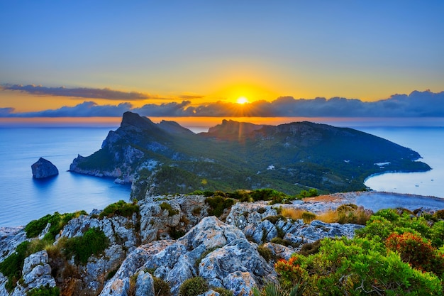 Premium Photo | Famous view of sunrise at formentor, mallorca, spain