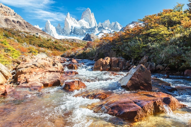 Premium Photo | Fantastic view of mount fitz roy one autumn morning, el ...