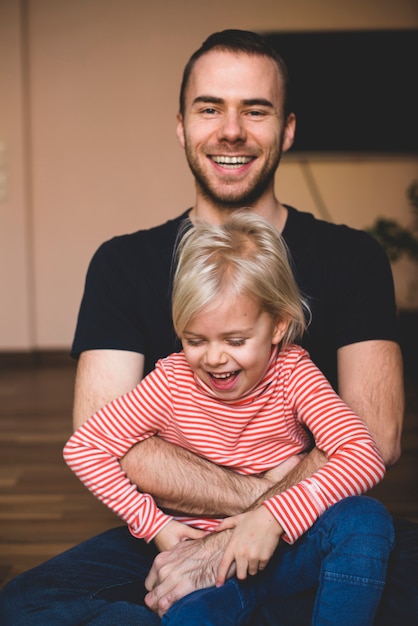 Free Photo Father And Daughter Laughing