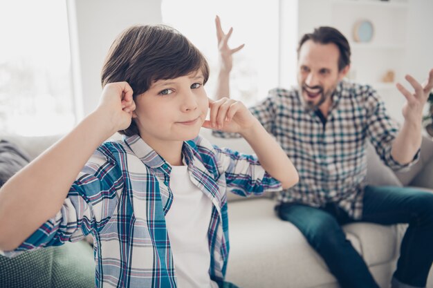 Premium Photo Father And Son Having A Conflict