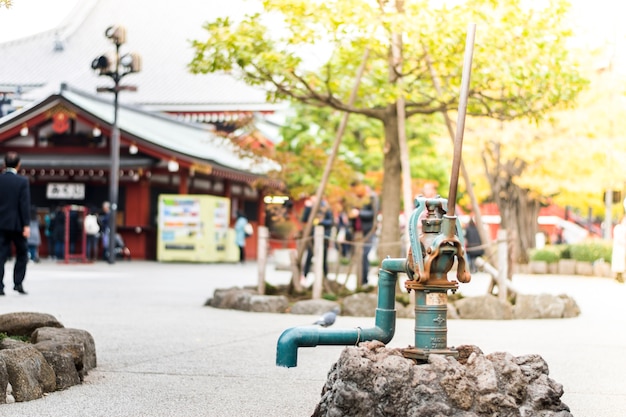 The Faucet That Connects The Ground Water In Sensoji Temple Tokyo