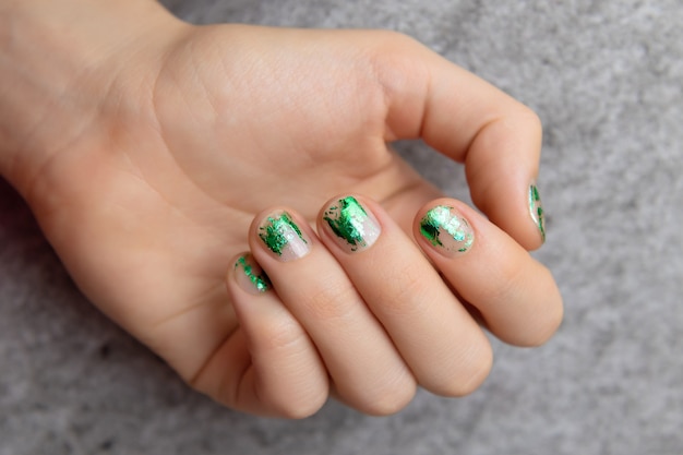 9. Foil Nail Design with Nail Polish Remover - wide 4