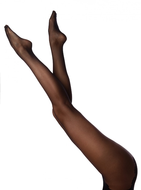 black pantyhose legs